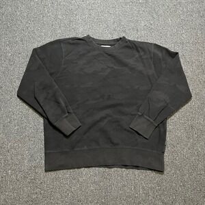 American Eagle Sweatshirt Size Large Black Camo Super Soft Crewneck Pullover